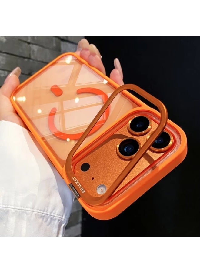 جراب شفاف مزود بحامل كاميرا مدمج قابل للتعديل لهاتف iPhone 17 Pro، جراب مغناطيسي شفاف مزود بعدسة كاميرا لهاتف iPhone 17 Pro - Image 1